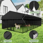 Outdoor Dog Kennel 10x20x6.5 FT, Heavy-Duty Metal Construction with Swivel Door, Fully Enclosed Waterproof Oxford, Customi - Image 3