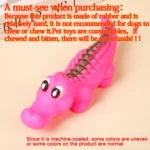 Squeaky Rubber Crocodile Dog Toy – Durable Play Pet Toy for Dogs,Fun Animal Design for Interactive Games(Assorted Colors) - Image 3