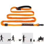 Hand Free Dog Leash for Pet Walking Running Jogging Adjustable Dog For Running Dual Bungee Reflective For Large Pet Supplies