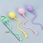 4Pcs/set Colorful Cotton Rope Ball Cat Toys Interactive Pet Toy for Cats Kittens - Image 6