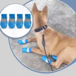 4PCS Cute Waterproof Winter Dog Shoes Warm Anti-Slip Dog Snow Shoes Soft Sole Adjustable Dog Foot Covers for Small Dog Chihuahua - Image 5