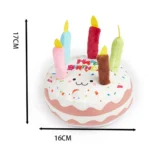 New Birthday Cake Dog Toys Interactive Bite Resistant Gnaw Toys Puppy Teething 16cm Stuffed Cake Doll Party Decor - Image 8