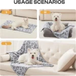 2PCS Soft Fluffy High Quality Dog Blanket Flannel Dog Sleeping Blanket Paw Print Pattern Pet Mat Warm Comfortable Cat Blanket - Image 6
