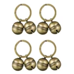 Cat Dog Collar Bells Brass Bells For Collar Dog Charm Bells Pet Pendant with Key Rings For Collars Necklace Pet Accessories
