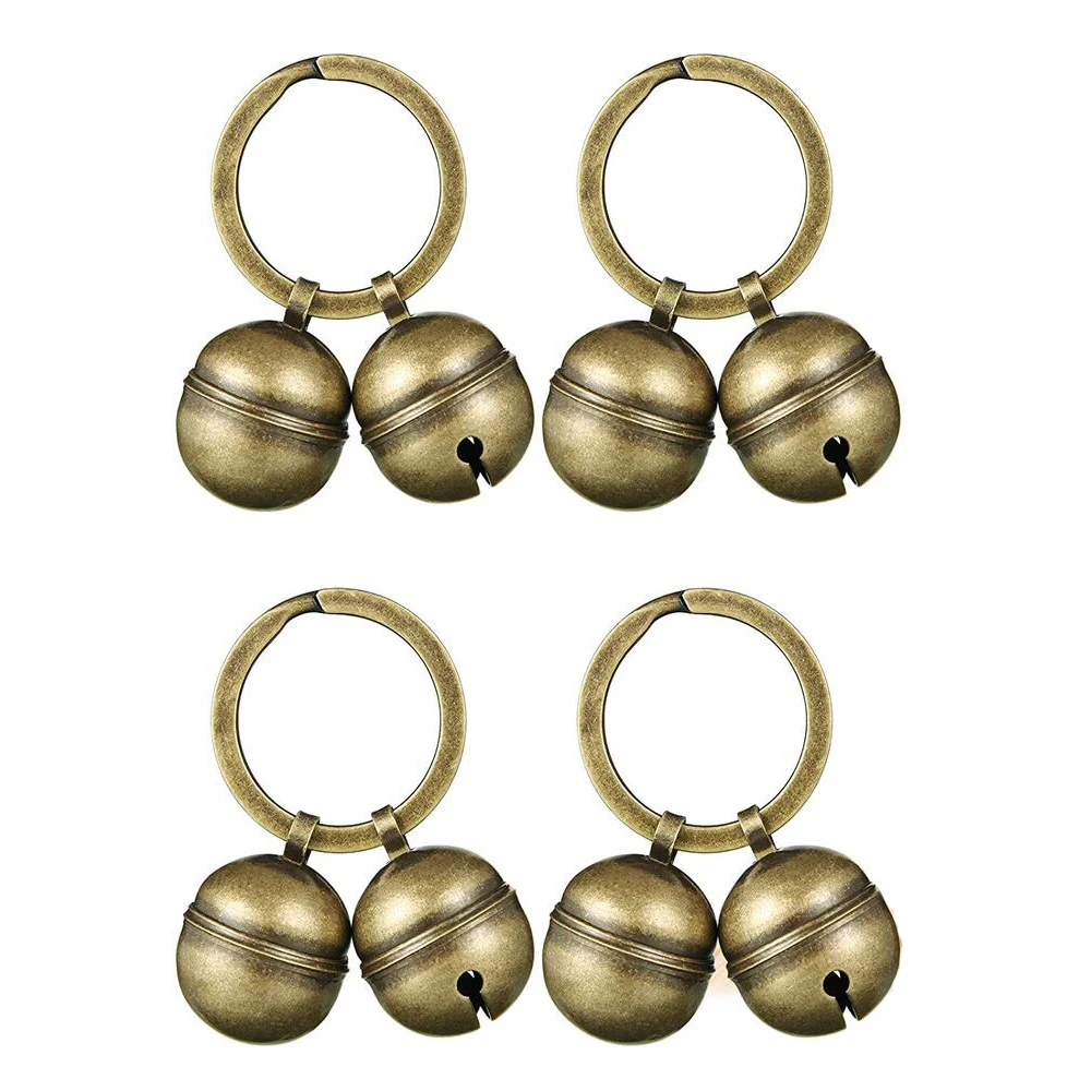 kf-Sc6b90f29bfef4f74b0fa84a337b061caq Cat Dog Collar Bells Brass Bells For Collar Dog Charm Bells Pet Pendant with Key Rings For Collars Necklace Pet Accessories - Image 1