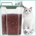 TBMax Cat Dog Food Storage Container 5-7 lbs, Pet Food Bin for Daily Use, Easy-Pouring Bird Seed Dispenser, Travel Kibble Holder