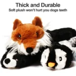 Funny Simulated Animal No Stuffing Dog Toy with Squeakers Durable Stuffingless Plush Squeaky Dog Chew Toy Crinkle Pet Squeak Toy - Image 3