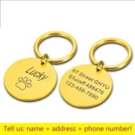 KIYUE ID Tag Custom Name Anti-lost Engraved Record Tel Cat Puppy Personalized Paw Print Medal Pendant Pet Dog Collar Accessory - Image 2