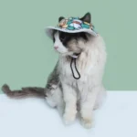 Fashion Adjustable Pet Sun Hat Breathable Outdoor Cat Sunscreen Hat Travel Cat Dog Pet Fisherman Hat - Image 3