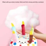New Birthday Cake Dog Toys Interactive Bite Resistant Gnaw Toys Puppy Teething 16cm Stuffed Cake Doll Party Decor - Image 4