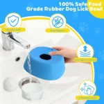 Liquid Slow Dog Bowls Anti-slip Ball-shaped Bone Soup Dog Licking Bowl Licking Bowl for Healthy Eating Non-Slip and Anti-Chokin - Image 4