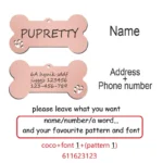 Pet ID Tag Personalized Free Engraved Keychain for Cat Puppy Dog Tag Pendant Keyring Bone Paw Bone Pet Accessories - Image 4