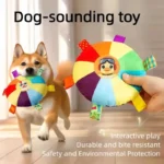 Plush Disc Dog Toy Sound Making Bite Resistant Teeth Grinding Boredom Relief Self Fun Energy Consuming Pet Chew Toy