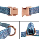 Dog Rope Walking Training Leash Neck Metal Buckle Pet Towing Rope Neck Collar Dog Chain Adjustable Linen Collar Rope Leash Set - Image 2