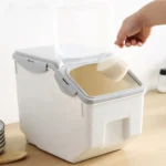 Premium Heavy Duty Pet Food Container Airtight Seal Buckle Reinforced Dog Food Storage Box Dry Goods Rice Storage Case L Size