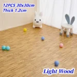 Puzzle Mat 12PCS 30x30cm Foam Play Mats Rug Baby Game Mat Baby Activity Gym Puzzle Mat Wood Grain Floor Mat Kids Carpet Play Mat - Image 4