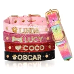 Personalized Small Dogs Chihuahua Collar Bling Rhinestone Dog Collars Free Custom Pet Dogs Cats Name Charms Pet Accessories - Image 2
