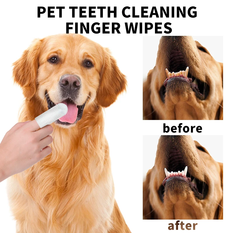 kf-Sd3feba782e664e378339318d50e079ca6 Pet supplies, pet teeth cleaning wipes, cats and dogs, pet cleaning wipes, gloves that can be licked - Image 1