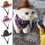 Adjustable Funny Pet Dog Hat Outdoor Summer Pet Accessories Dogs Cats Headwear Cowboy Hats Dog Cat - Image 2