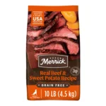 Premium Grain Free Dry Adult Dog Food, Wholesome And Natural Kibble, Real Beef And Sweet Potato, 10.0 lb. Bag