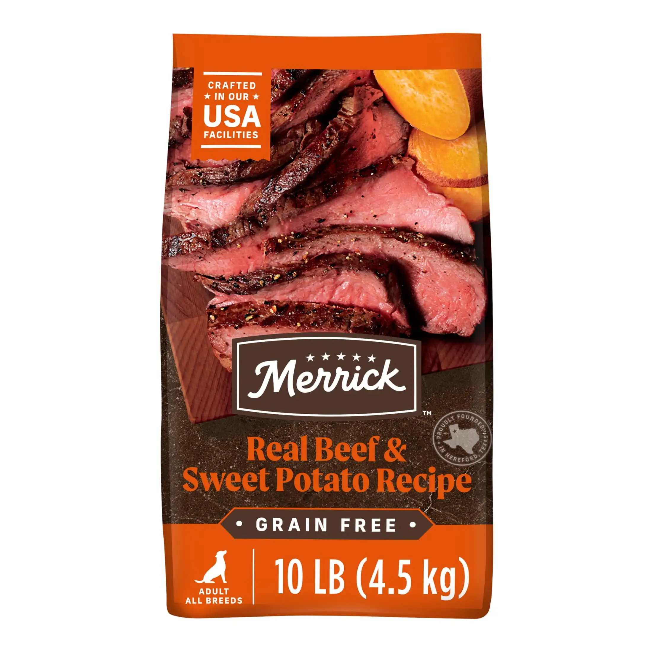 kf-Sd4c3861a500a4e6d96de56483690f922h Premium Grain Free Dry Adult Dog Food, Wholesome And Natural Kibble, Real Beef And Sweet Potato, 10.0 lb. Bag - Image 1