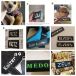 2 PCS Custom Dog Name Tag Harness ID Label Personalized Reflective Colorful DIY Name Logo Chest Strap Harness Collar Tag - Image 6