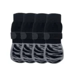 Outdoor Pet Dogs Breathable Socks Black Tie Anti-shedding Medium Large Dog Non-slip Socks Waterproof Dogs Shoes Pet Supplies - Image 9