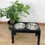 Elevated Dog Feeder Bowls Adjustable Raised Stand with Double Stainless Steel Food Water Bowls Small Medium Large Dogs - Image 4