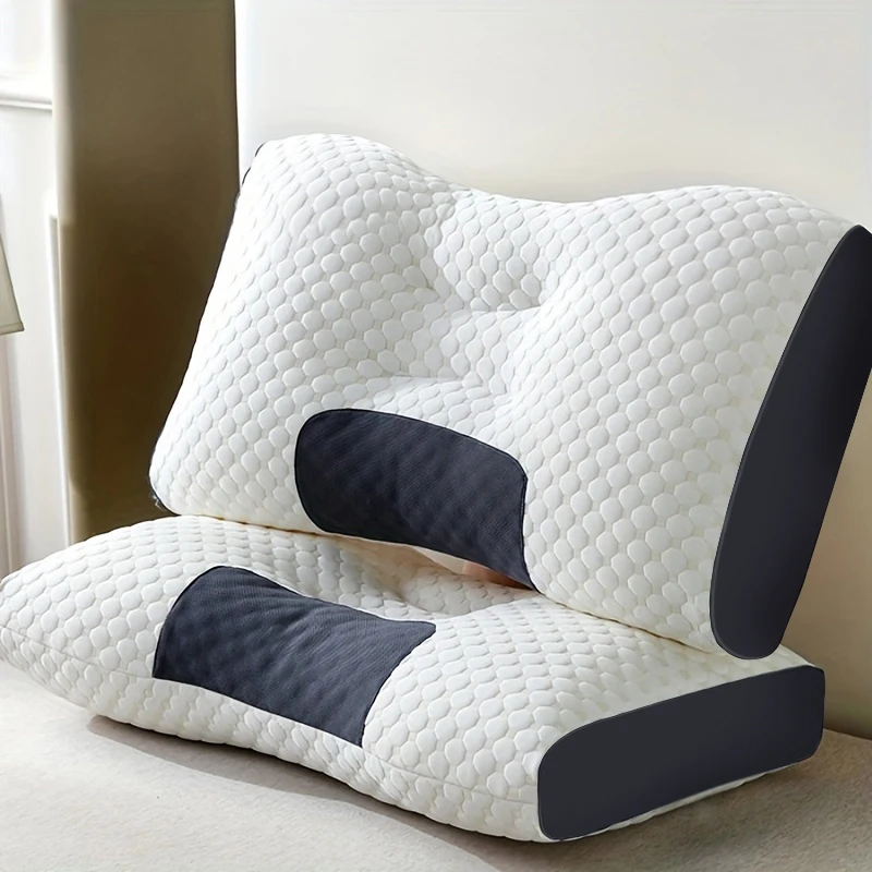 kf-Sd62e797fe2b4419aa422834abe3c44c6l 1pc/2pcs Soft Neck Pillow, Adjustable Ergonomic Orthopedic Contour Support, High Quality Pillow Core, For Sleeping Comfort - Image 1