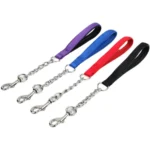 Dog Leash Stainless Steel Short Dog Leashs Chew Proof Leashes for Large Dogs Walking Traction Rope Nylon Dogs Chain Pet Products - Image 2