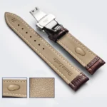 Watch Band with Wooden Box Butterfly Clasp Watchband Replacement Genuine Leather Strap 18mm 20mm 22mm Bracelet Watch Accessories - Image 3
