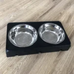 Elevated Dog Feeder Bowls Adjustable Raised Stand with Double Stainless Steel Food Water Bowls Small Medium Large Dogs - Image 3