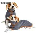 Pet Bathrobe Adjustable Absorbent Towel for Large Medium Small Dog Super Fast Drying Moisture Bath Robe - Image 7