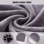 35*75cm/50*100cm Microfiber Pet Bath Towel Embroidered Super Soft Absorbent Cat for Dogs Grooming Supplies - Image 5