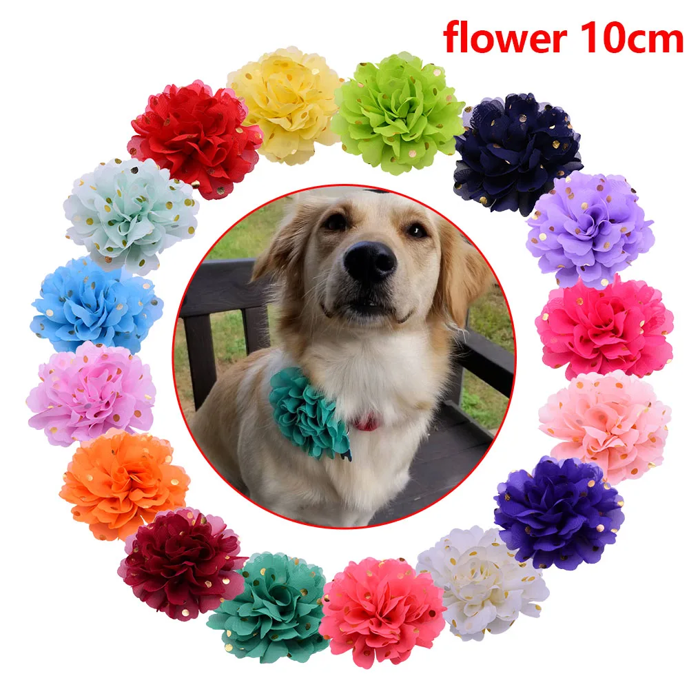 kf-Sd9b10a37222747a293d63dedcabd991c4 20/50PCS Big Flower Collar For Dogs Removable Dog Bowties Dogs Pets Bow Tie Collar Accessories Pet Grooming Accessories For Dog - Image 1