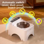 Smart Cat Bowl Pet Feeder Bowl Cat Dog Food Feeder Infrared Sensor Auto Open Cover Smart Feeder Anti-mouse Cat Food Dispenser