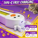 Cat Interactive Toy Auto Flying Rope Self-Play Funny Toy Pet Cat Kitten Stress Relief Caterpillar Teaser Adjustable Motion Modes - Image 2