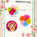 20PCS Cute Handmade Puppy Dog Hair Bows Pet Dog Hair Accessories Flower Bows Dog Grooming Bows for Small Dogs Pet Products - Image 3
