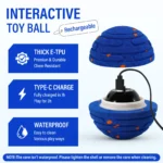 Smart Interactive Dog Toy, Indestructible E-TPU Toy Ball for Aggressive Chewers, Automatic Moving, Rechargeable Ball for Small/M - Image 4