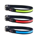LED Dog Collar Adjustable USB Rechargeable 3 Modes Waterproof Nighttime Safety Reflective Leather Light-up Suitable For Pets - Image 4