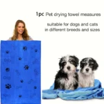 1/4 PCS Quick-Drying Microfiber Dog Towel Absorbent Pet Bath Product Fiber Quick-drying Bath Towel Car Wiping Cloth Pet Supplies - Image 3