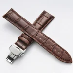 Watch Band with Wooden Box Butterfly Clasp Watchband Replacement Genuine Leather Strap 18mm 20mm 22mm Bracelet Watch Accessories - Image 5