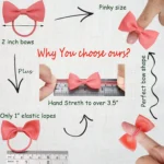 20/40Pieces 2 Inch Baby Girls Hair Bows Elastic Ties Grosgrain Ribbon Bow With Rubber Band Ponytail Holders Hair Accessories - Image 6