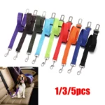 Nylon Dog Leash Adjustable Retractable Car Seat Belts Safety Belt Suit Most Vehicle Small Medium Travel Clip French Bulldog