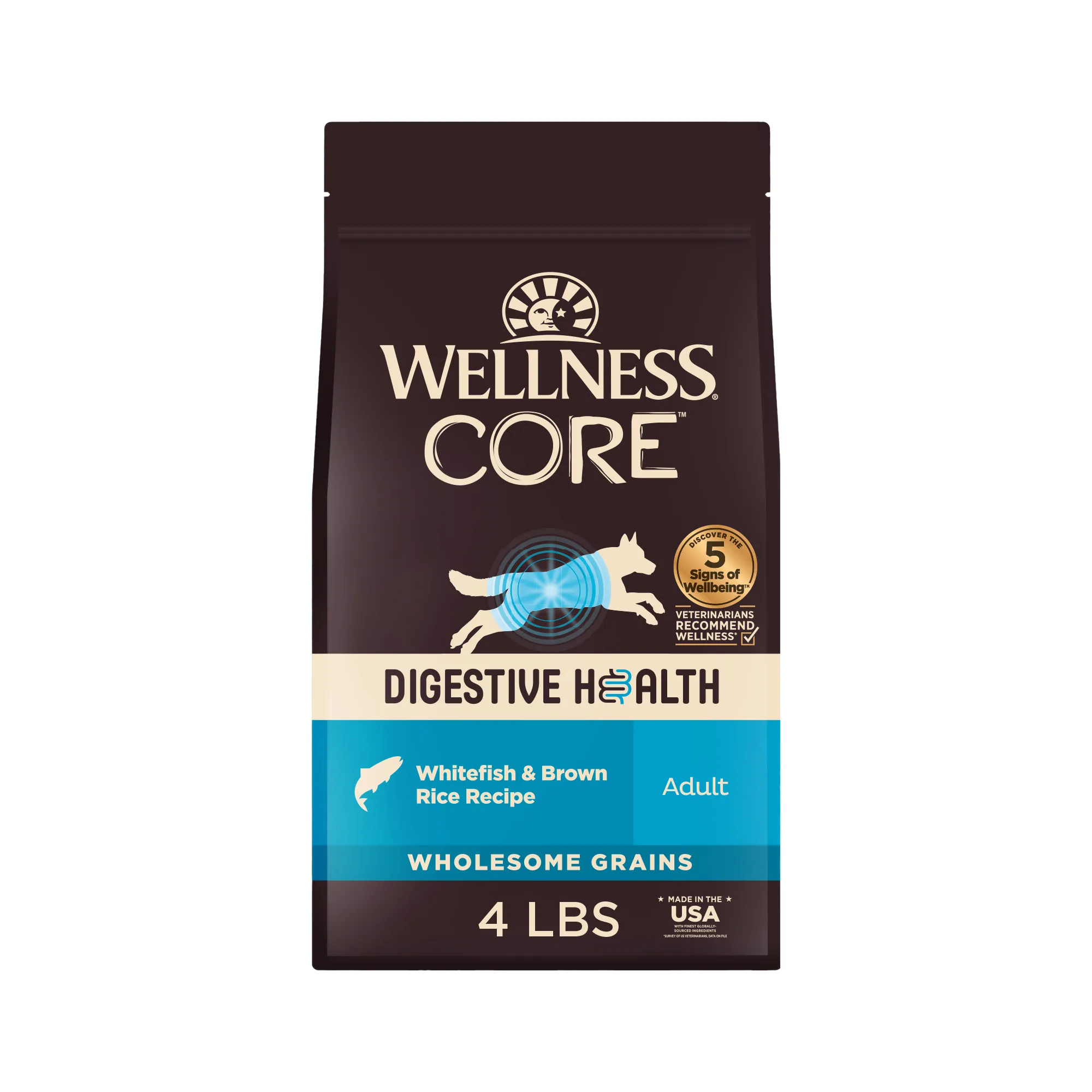 kf-Se83e1ddd332f4ccb8d39822edc7cb0dej CORE Digestive Health Adult Dry Dog Food, Wholesome Grain Kibble, Sensitive Stomach, Natural, High Protein, Chicken Free, Whitef - Image 1