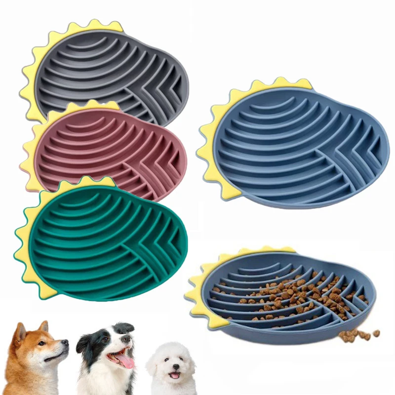 kf-Se842bfcbc69e497e91851698e97f20cd2 Pet supplies Slow Food Bowl Anti-Knockover Anti-Slip Dog Bathing Distraction Silicone Dog Sucker Food Training Feeder Supplies - Image 1