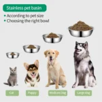Large Capacity Dog Bowl Stainless Steel Pet Feeding Bowl Cat and Dog Food Drinking Bowl Metal Feeder Bowl Durable and Cheap - Image 6