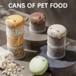 Pet Snack Container Food Tank Airtight Moisture Resistant Stackable Storage Tank For Small Dogs Portable Pet Food Tank