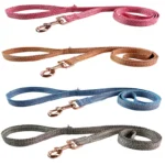 Dog Rope Walking Training Leash Neck Metal Buckle Pet Towing Rope Neck Collar Dog Chain Adjustable Linen Collar Rope Leash Set - Image 3