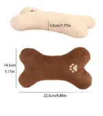 Pet Pillow Chew Toy - Bone Shape Plush Dog Cat Toy, Non-Toxic Soft Chew Resistant Pillow Toy for Puppies Kittens, - Image 6